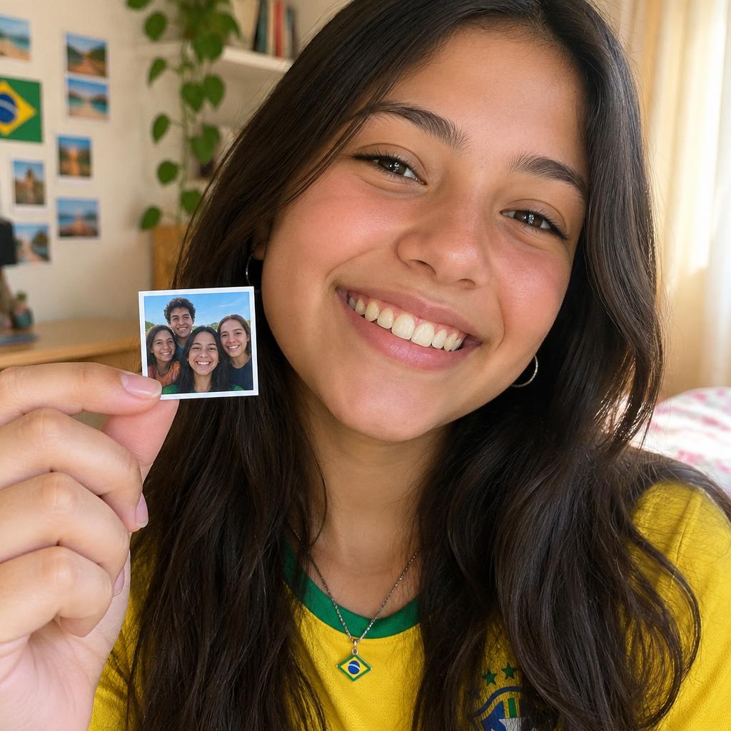 Foto de cliente com foto-ímãs